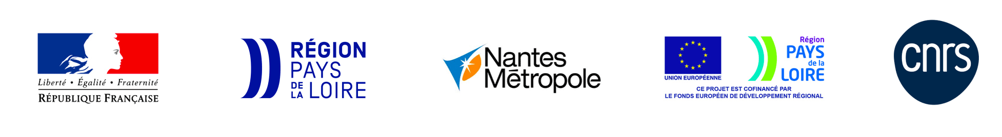 État, Région Pays de la Loire, Nantes Métropole, FEDER et CNRS